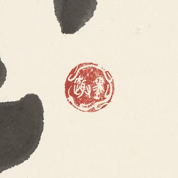 Wang Wenyuan (1937-?),efter, rullmålning, tusch på papper, signerad.