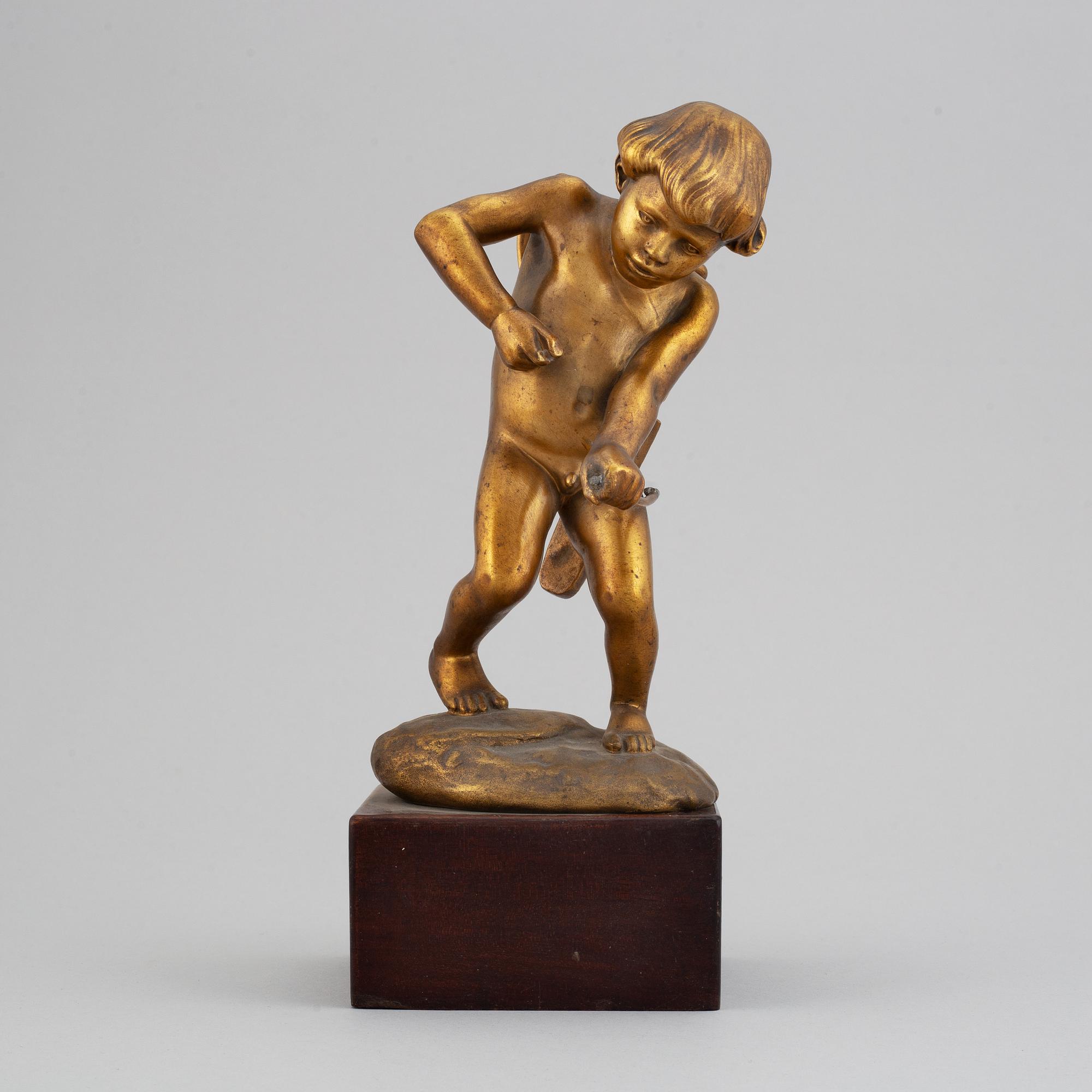 Carl Johan Bonnesen, a patinated bronze sculpture, signed CJB and dated 1915.