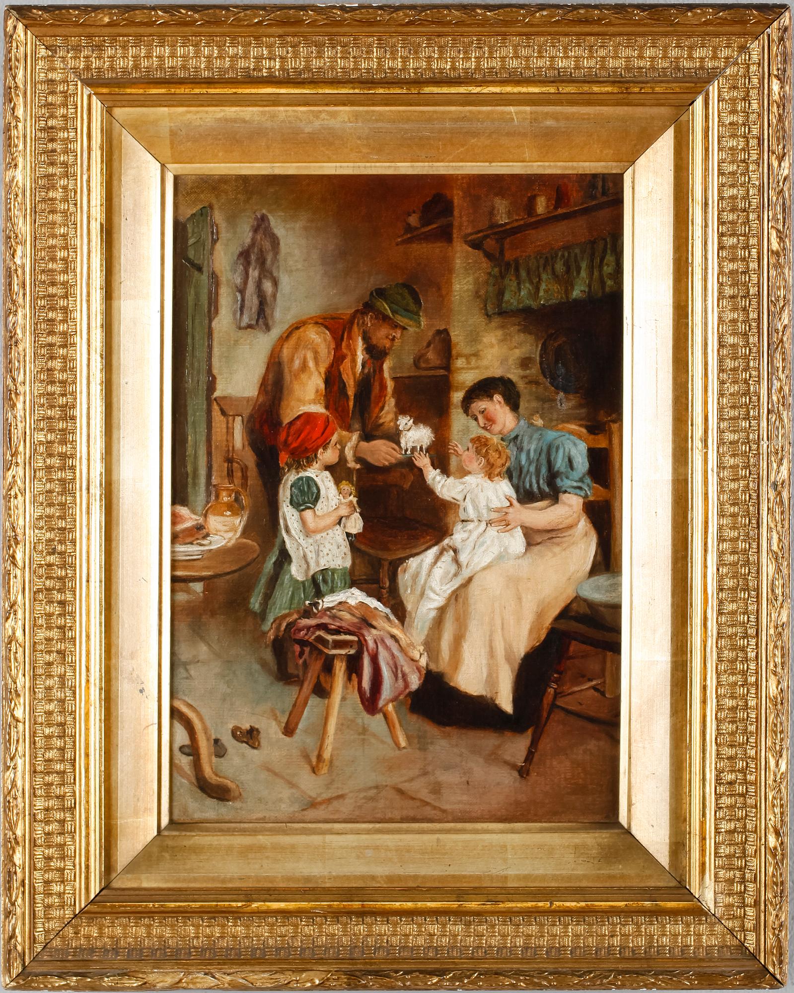 OKÄND KONSTNÄR, olja på duk, ej signerad, England, omkring år 1900.