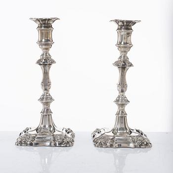 Candelsticks, a pair, silver, Sheffield 1833-34, mark of possibly Henry Wilkinson & Co.