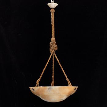 An alabaster ceiling light, 1920's.