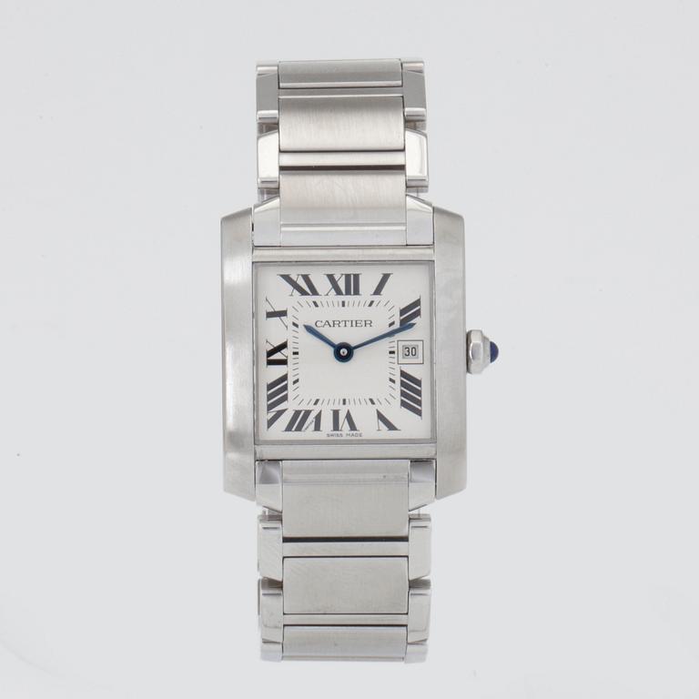 CARTIER, Tank Francaise, wristwatch, 25 x 22 (30) mm,