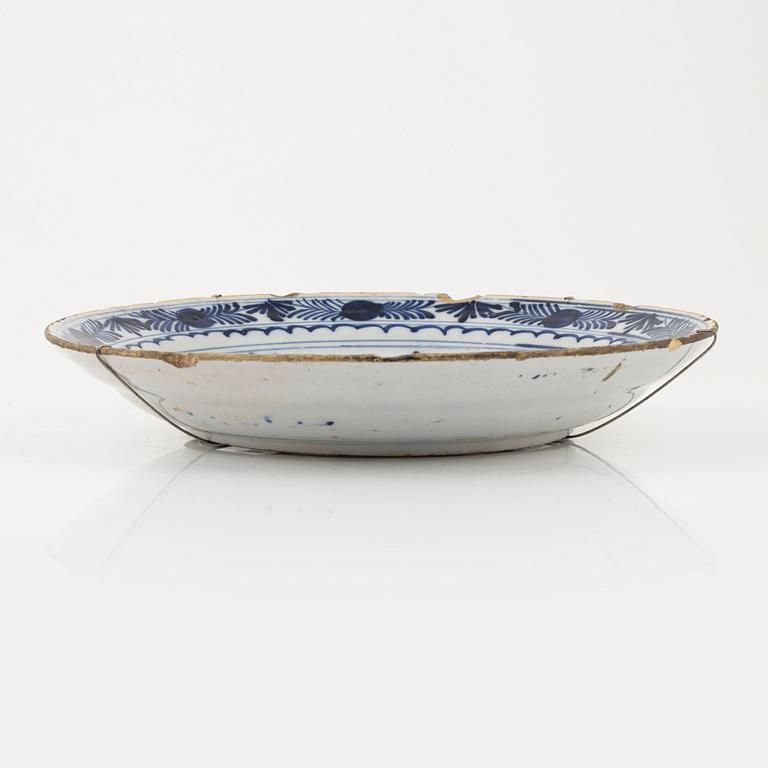 fajance plate, Holland, 1700/1800's.