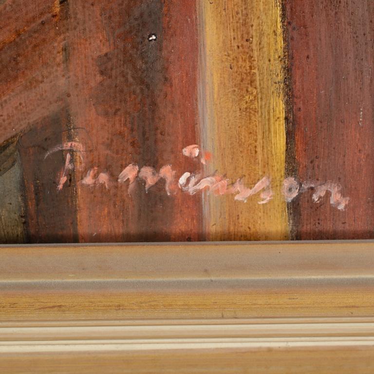 PER MÅNSSON, olja på pannå, signerad.