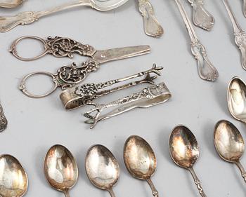 PARTI SILVER, 29 delar, 1900-tal. Vikt 452 g.