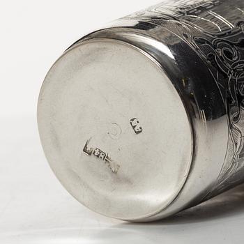 Bägare, 5 st, silver, Ryssland, 1800/1900-tal.