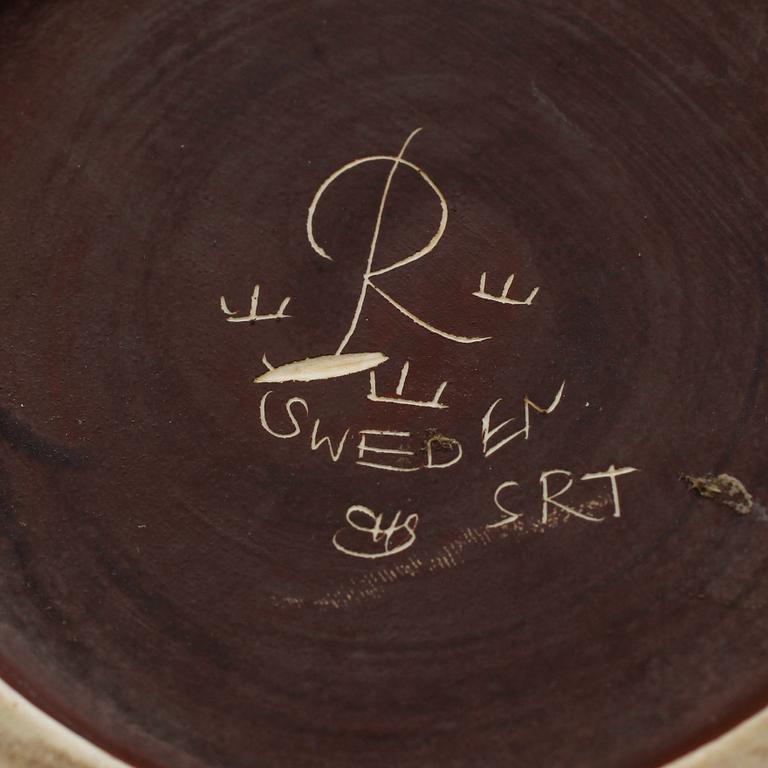 VAS, KANNA SAMT SKÅL, stengods, Carl Harry Stålhane, Rörstrand.