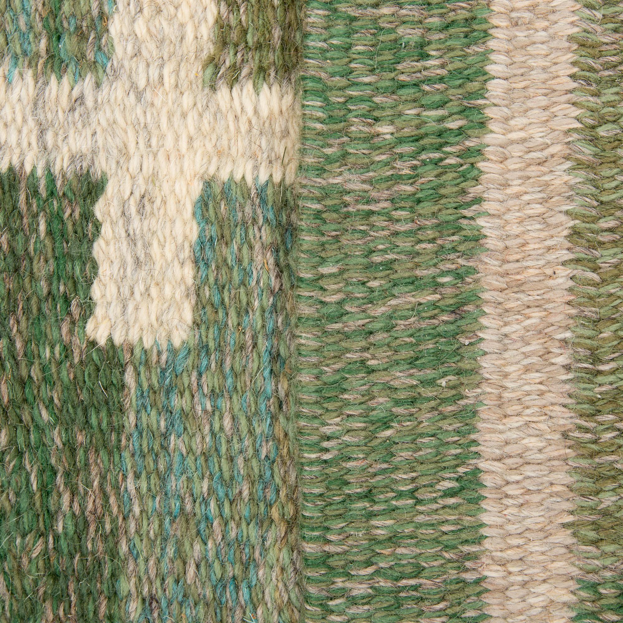 A CARPET, flat weave, ca 262,5 x 177 cm, signed CD (Carl Dangel).