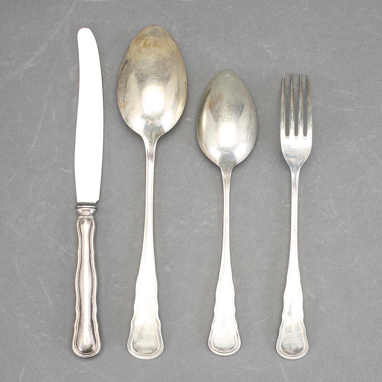 BESTICKSERVIS, 39 delar. Silver. Bl a CG Hallberg 1926. Tot ca 1175 g.