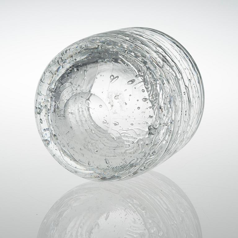 AN "ARCHIPELAGO" GLASS BOWL BY TIMO SARPANEVA FOR IITTALA, signed Timo Sarpaneva -3144.