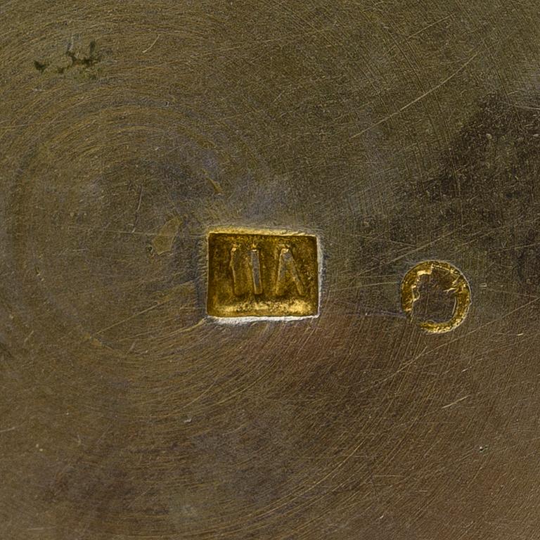 BOX, silver and enamel, Moscow, ca 1910, 11th Artel.