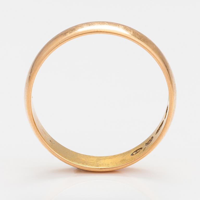 An 18K gold ring. Frans Viktor Syrenius, Turku 1899.