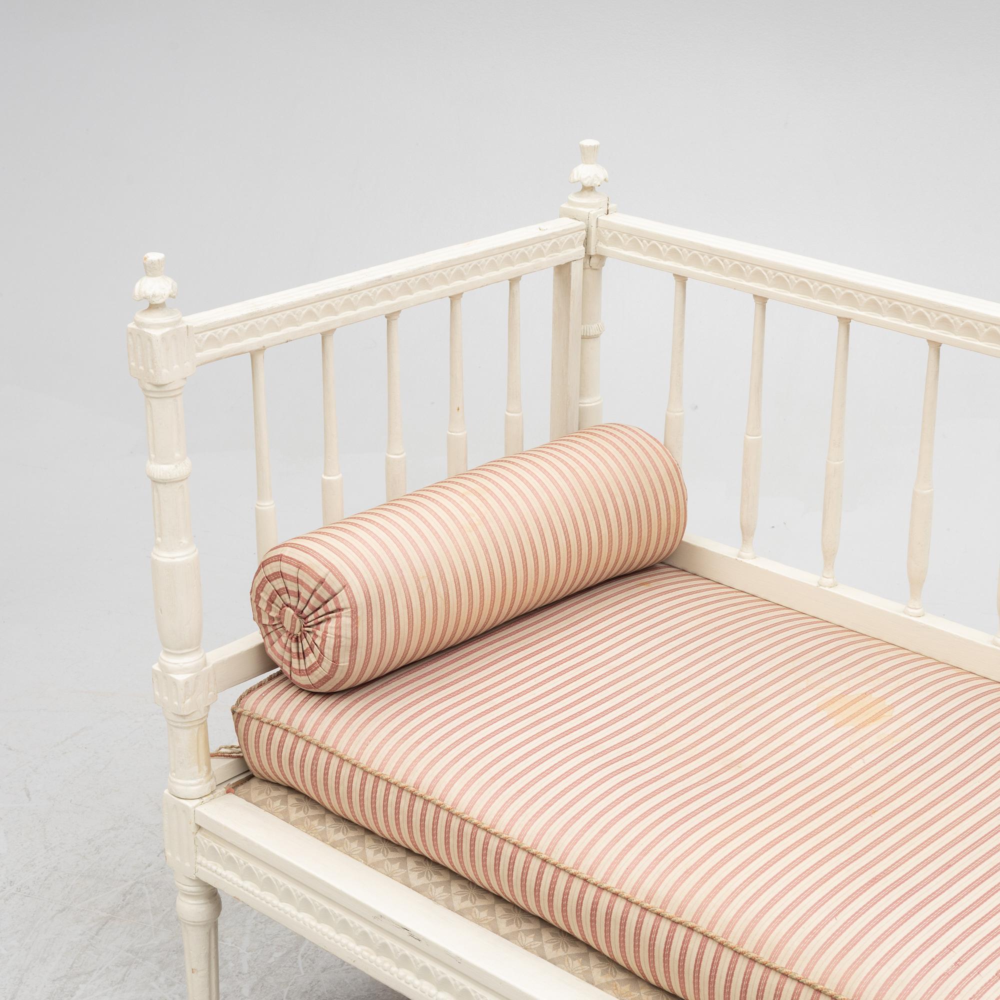 A Gustavian sofa, 18th century.