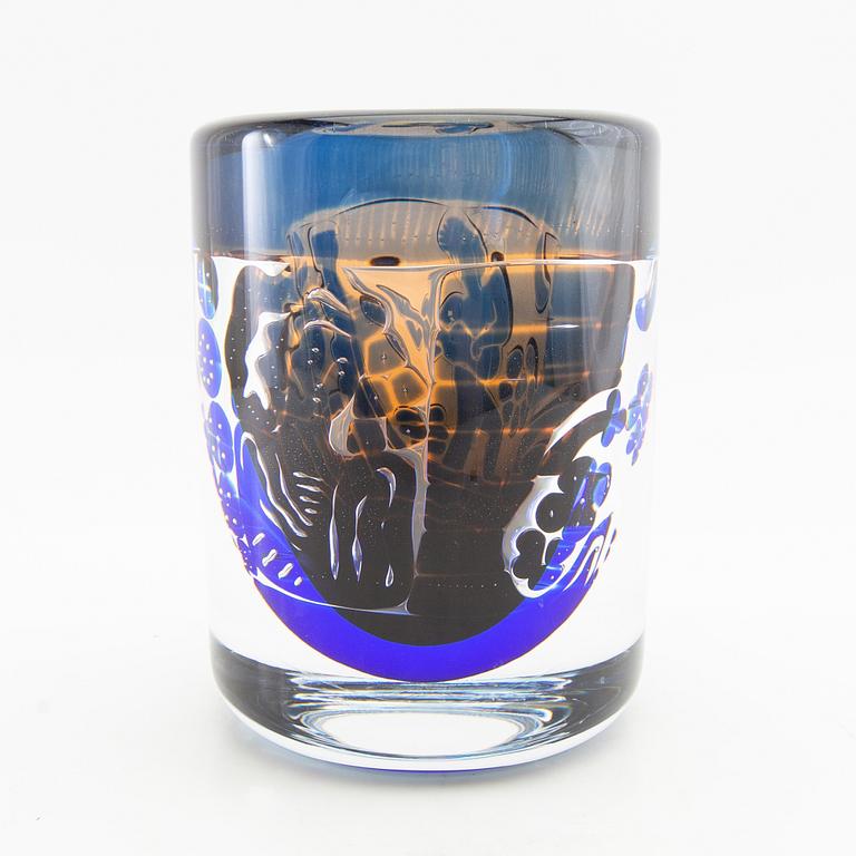 Edvin Öhrström, vas "Gondoljären", Ariel Orrefors signerad 1987.