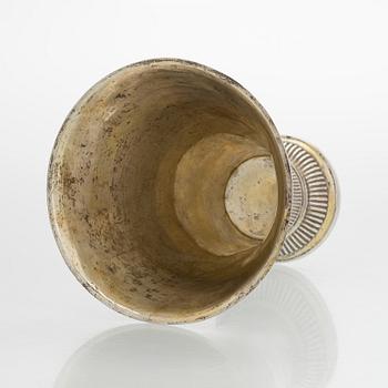 A parcel-gilt silver cup, maker's mark of Olof Hellbom, Stockholm 1797.