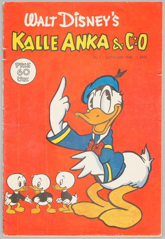 SERIETIDNING, Kalle Anka & Co, nr 1, 1948.