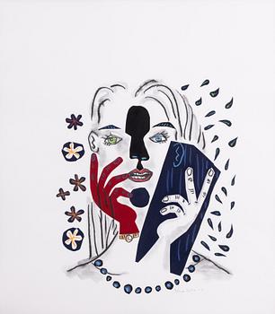 Timo Solin, Porträtt med röd handske.