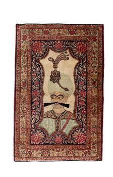 A rug, semi-antique Kerman Laver, ca 97,5 x 64,5 cm.