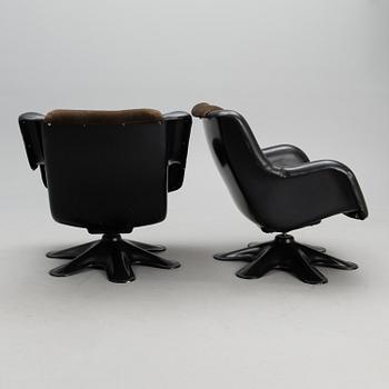 YRJÖ KUKKAPURO, FÅTÖLJER, ETT PAR, modell 418, Haimi, 1960/1970-tal.