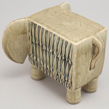 Lisa Larson, skulptur, stengods, "Elefant", Gustavsberg.