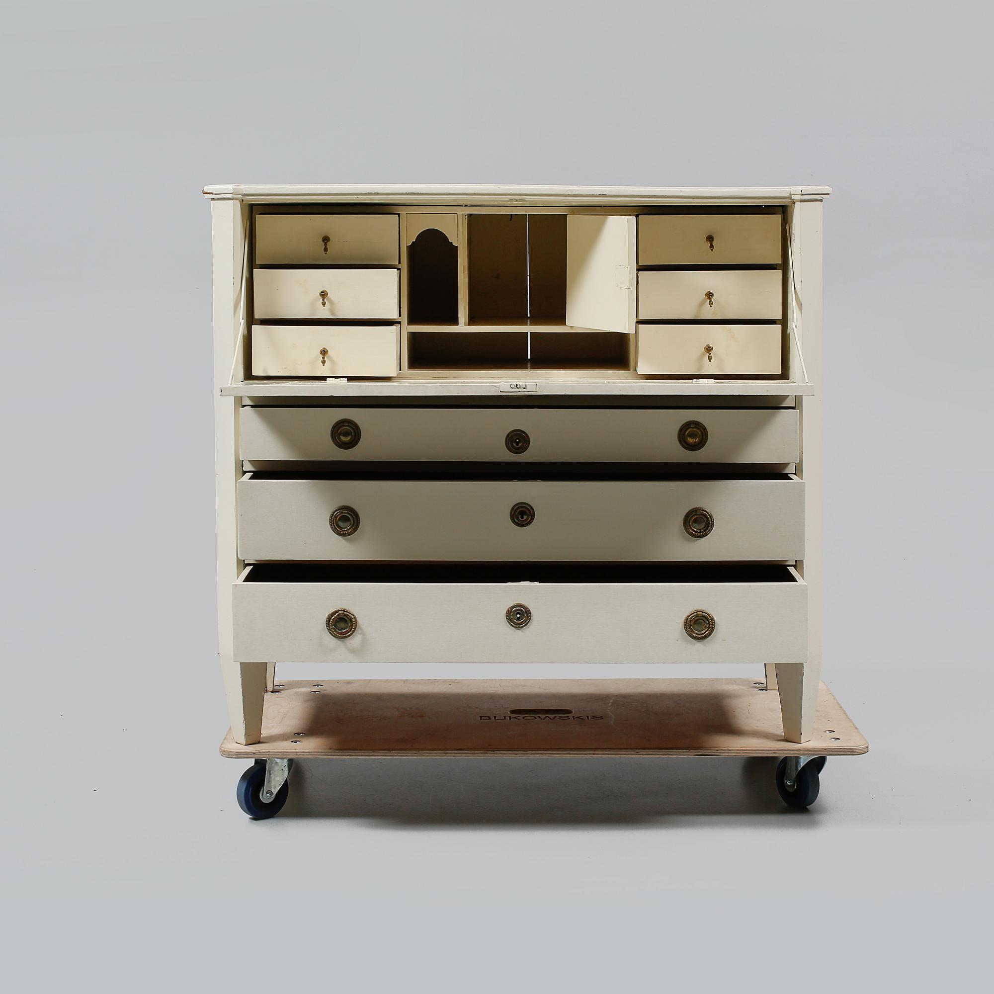 SKRIVBYRÅ, sengustaviansk, omkring år 1800.