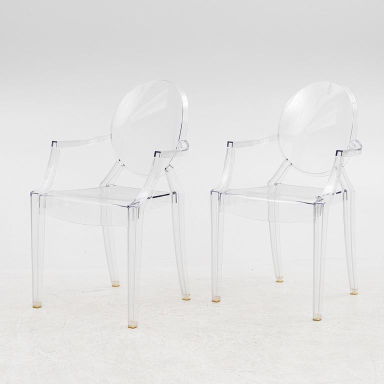 Philippe Starck, karmstolar, ett par, "Louis Ghost", Kartell.