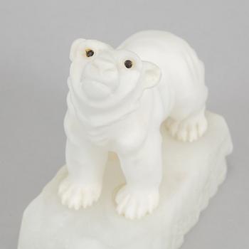 An alabster polar bear, Italy.