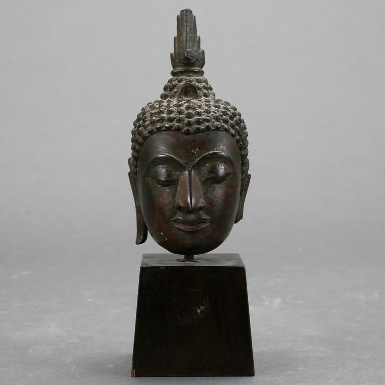 BUDDHAHUVUD, brons, Thailand.