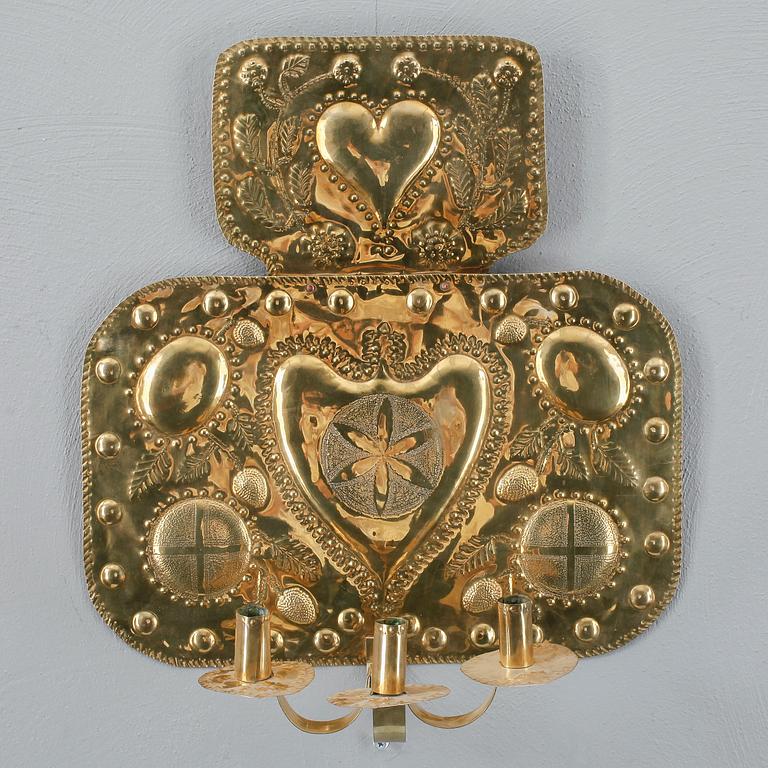 LJUSPLÅT, mässing, 1800/1900-tal.