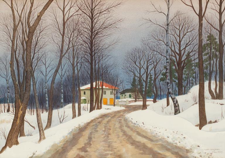 Oskar Bergman, Winter scene.