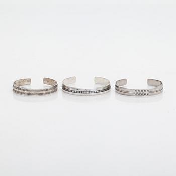 Kalevala Koru, armband, 3 st, silver, Helsingfors 1962- 1998.