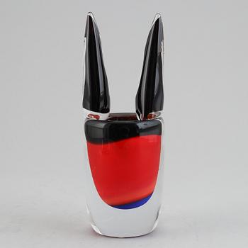 Erik Höglund, a glass sculpture/vase, Strömbergshyttan, 1991.