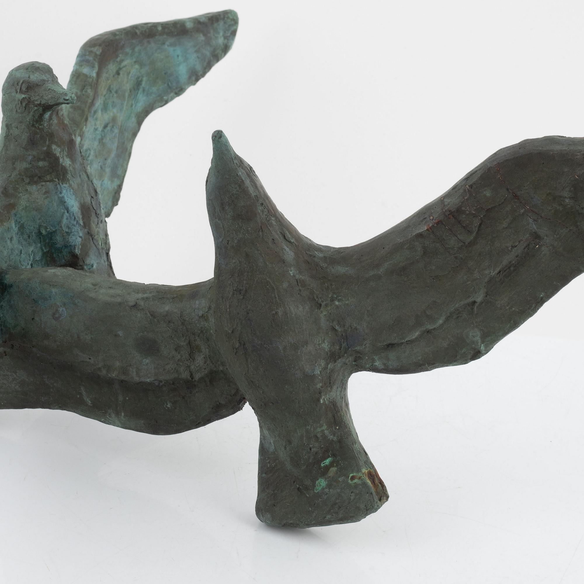 Ulf Tikkanen, sculpture, bronze, signed with initials.