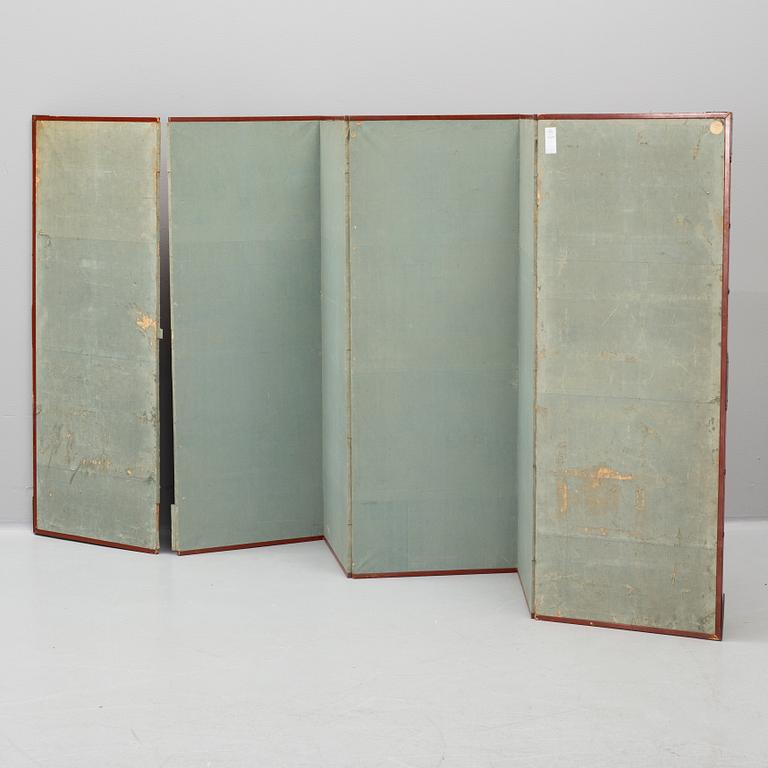 A six fold Japanese Byobu folding screen, Meiji period (1868-1912).