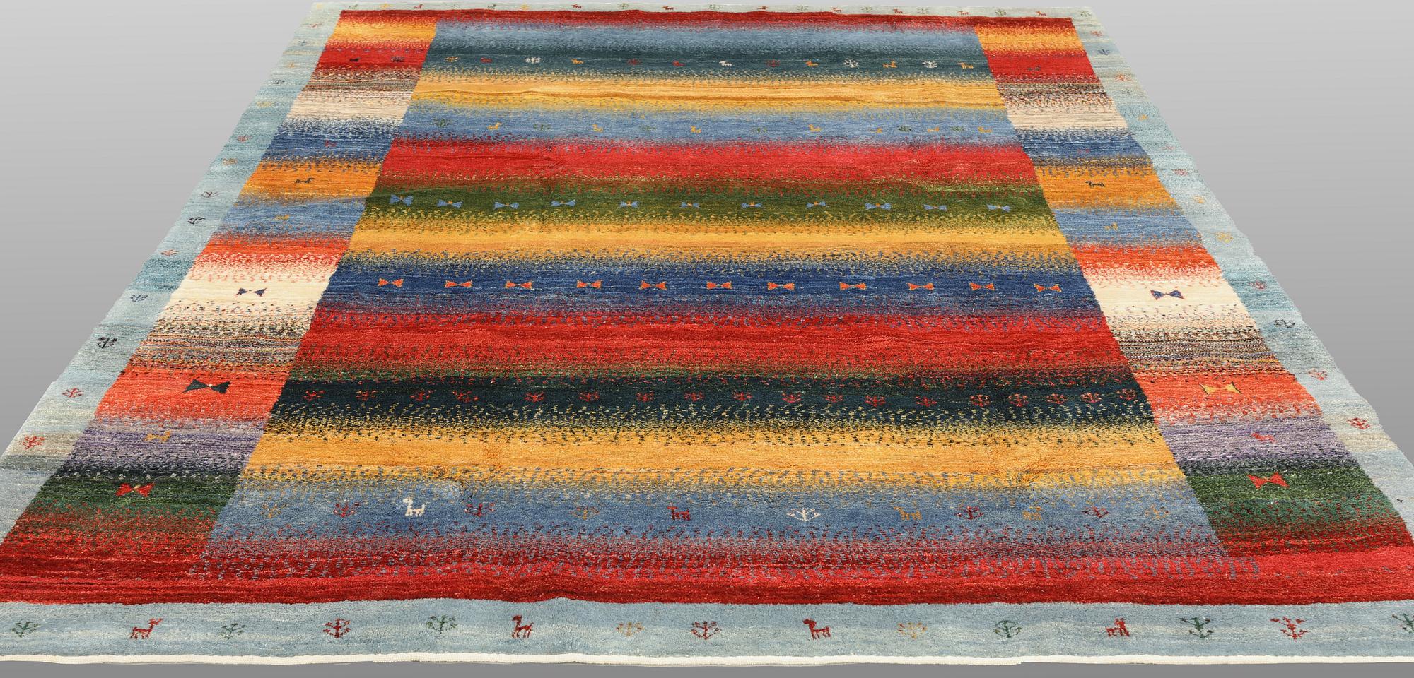 A Gabbeh rug, c. 288 x 207 cm.