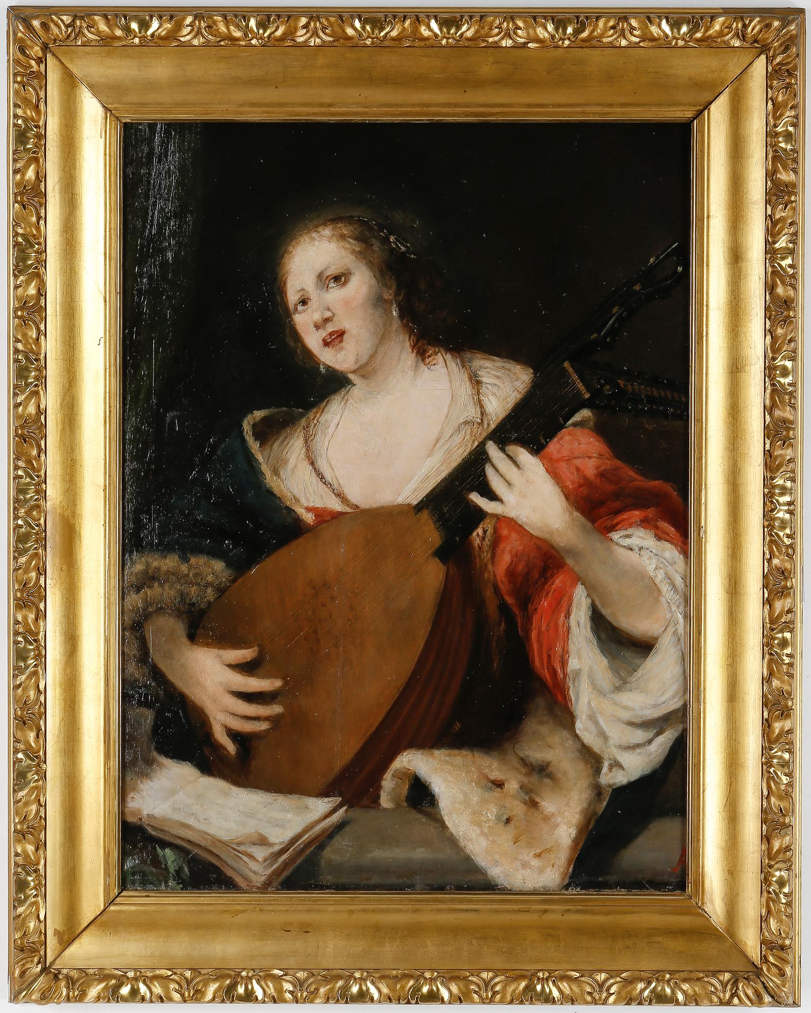 OKÄND KONSTNÄR, Olja, otydligt signerad, 1800-talets slut.
