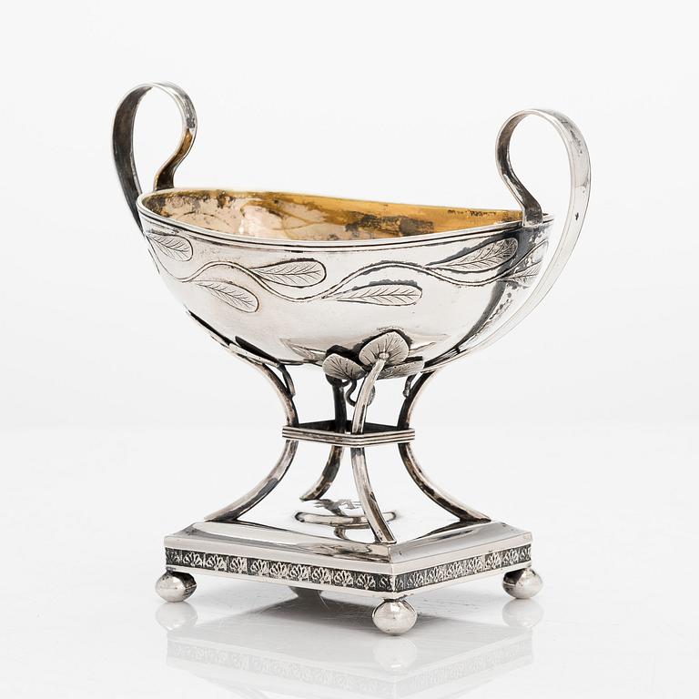 Johan Zettersten, a parcel-gilt salt cellar, Lovisa 1827.