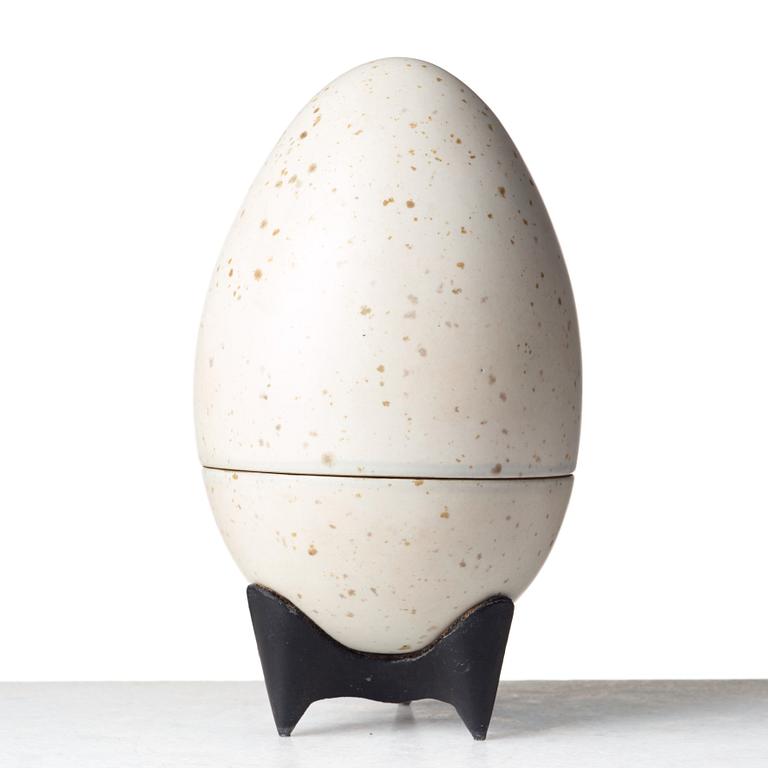Hans Hedberg, a faience sculpture of an egg, Biot, France.