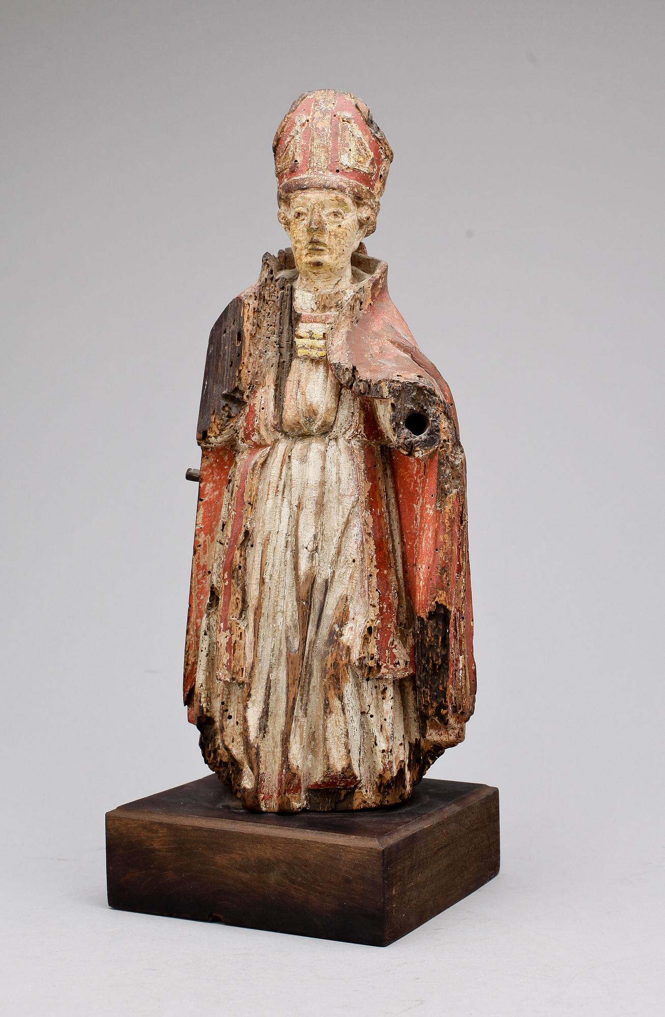 KYRKOSKULPTUR, trä, troligen sydeuropa, 1600/1700-tal.