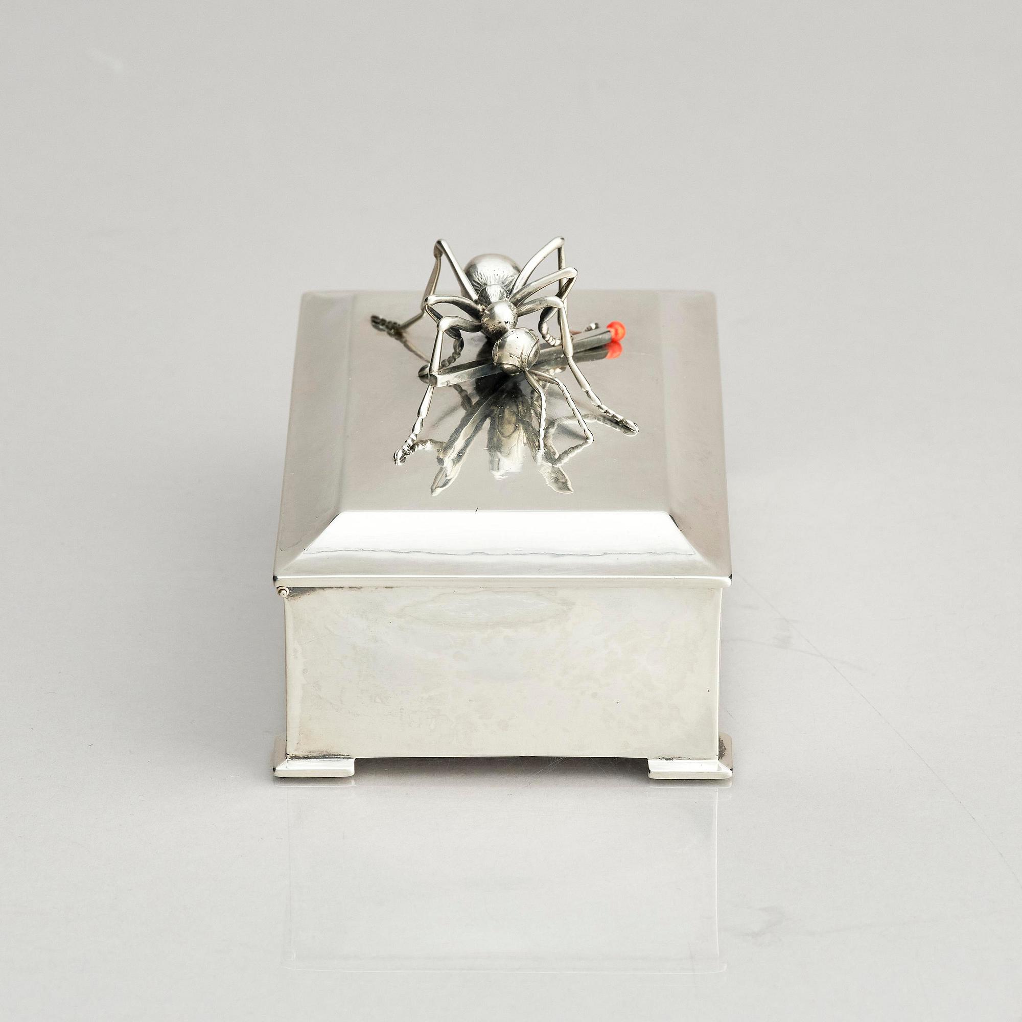 Kay Bojesen, a silver matchbox case, Copenhagen.