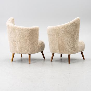 Armchairs, a pair, second half of the 20th century.