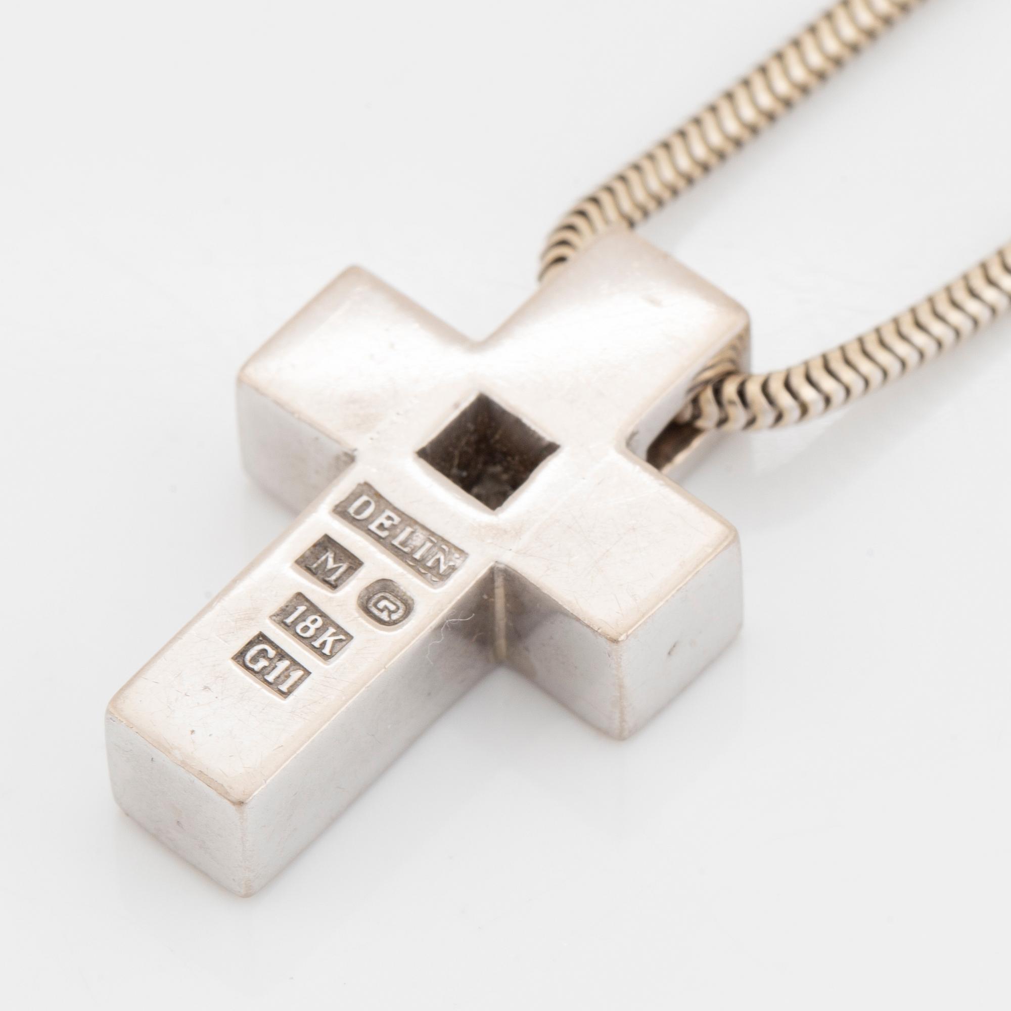 Princess cut diamond necklace.