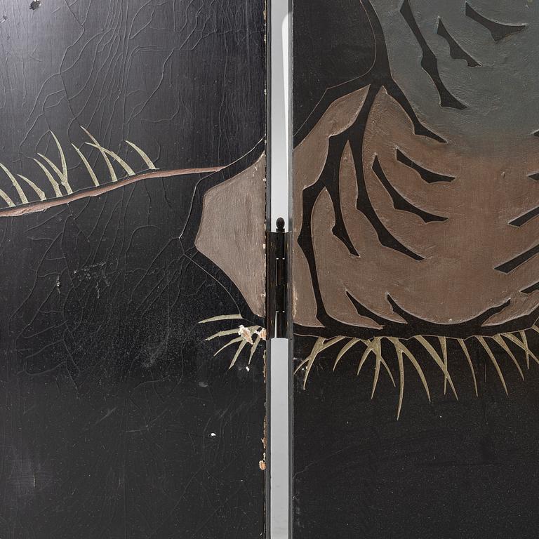 A four-panel folding screen, second half of the 20th Century.