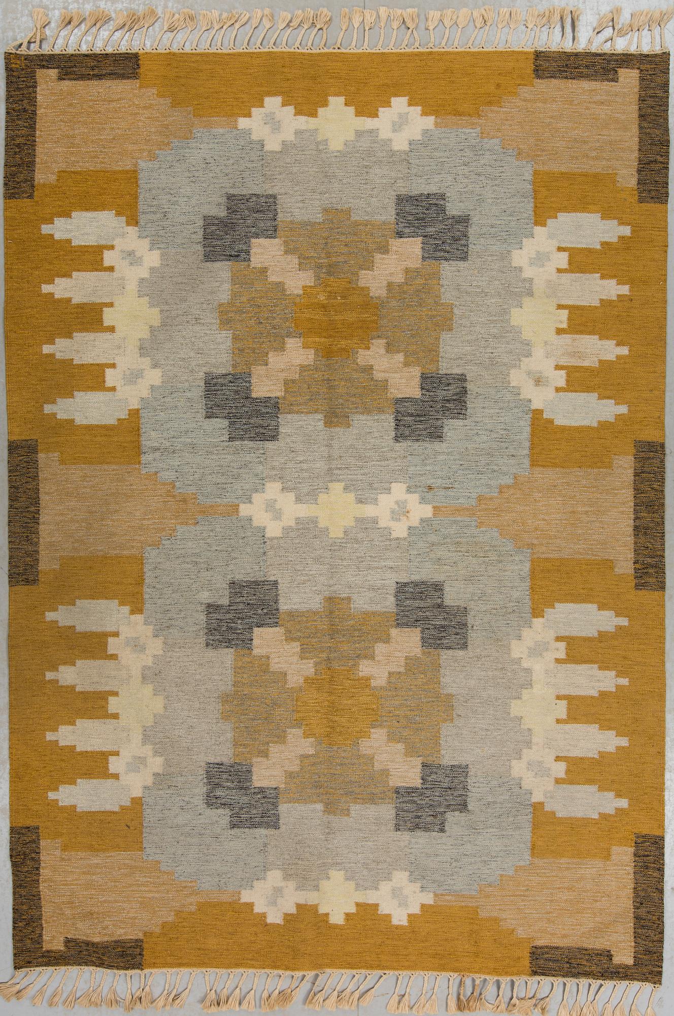 MATTA, rölakan, monogramsignerad IS, Ingegerd Silow, 1900-talets andra hälft, ca 277 x 198 cm.