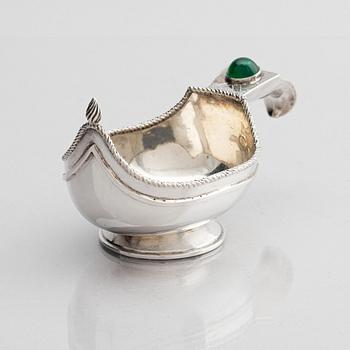 A Latvian silver kovsh, unidentified maker's mark, Latvia circa 1920-1939.