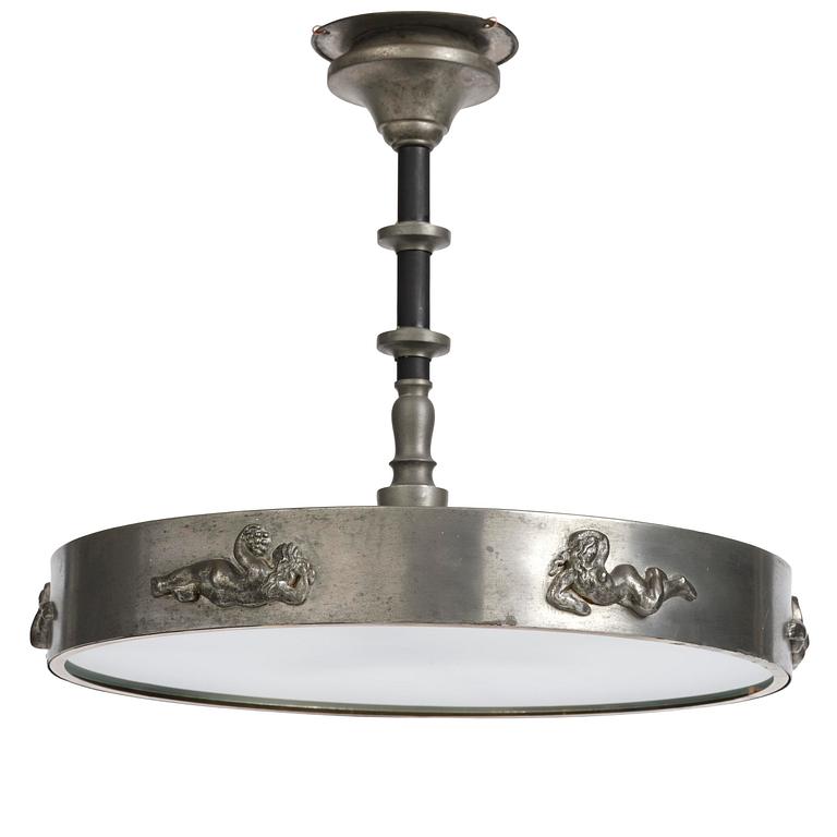 Anna Petrus, a ceiling lamp model G 454 (Båstadkronan), Firma Svenskt Tenn, Stockholm, 1927-28.