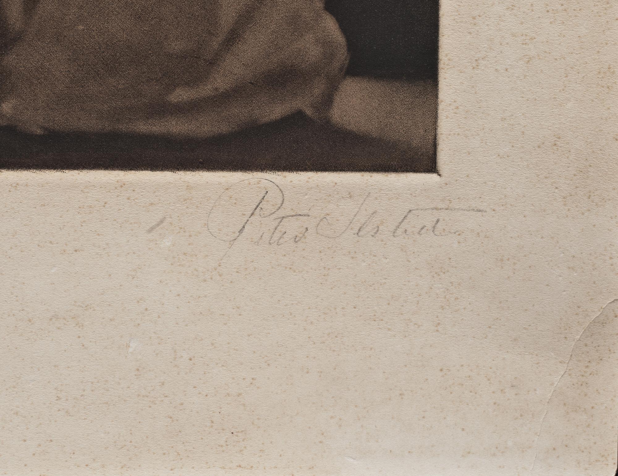 PETER ILSTED, mezzotint, signerad.