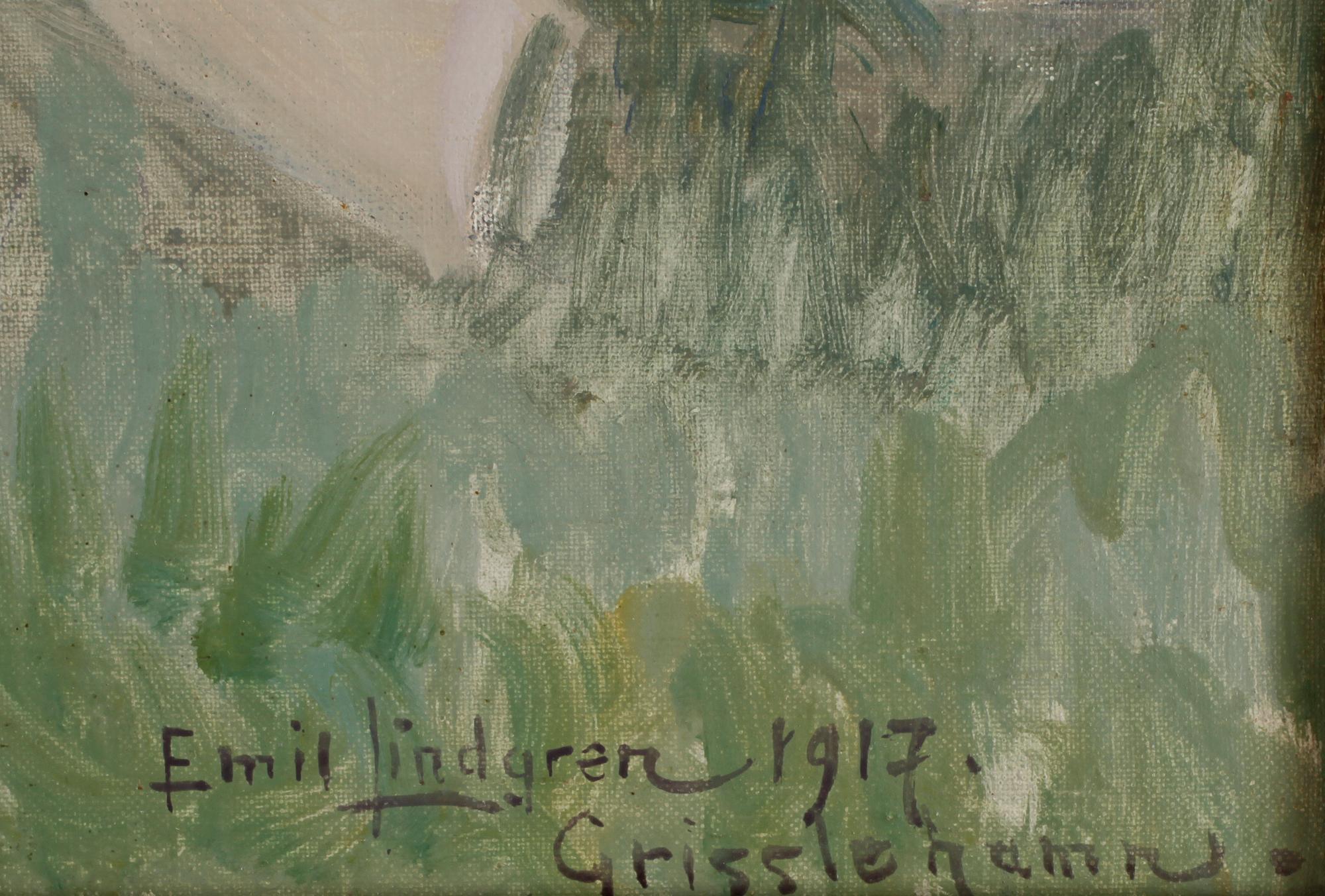 EMIL LINDGREN, olja på duk, sign o dat 17.