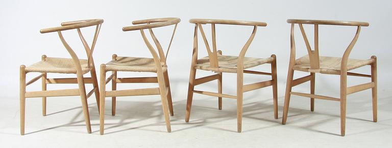 KARMSTOLAR, 4 st. "Y-stolen", Hans J. Wegner. Carl Hansen och Son.