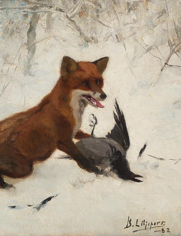 Bruno Liljefors, Fox and crow.